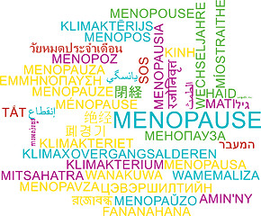 Image showing Menopause multilanguage wordcloud background concept