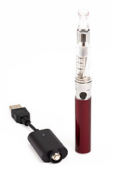 Image showing E-cigarette with charging cable