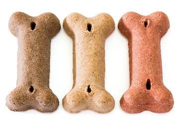 Image showing Three dog biscuits