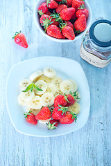 Image showing strawberry with banana