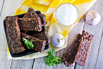 Image showing croutons with salt and garlic