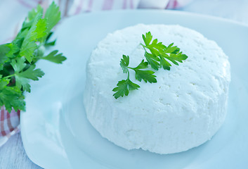 Image showing cheese with fresh parsley