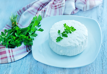 Image showing cheese with fresh parsley