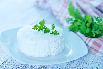Image showing cheese with fresh parsley
