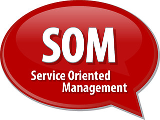 Image showing SOM acronym word speech bubble illustration