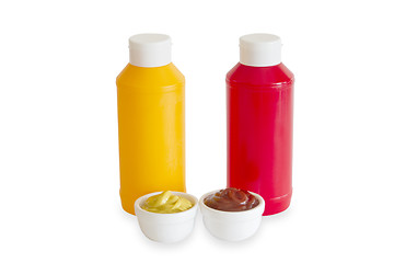 Image showing Mustard and Ketchup