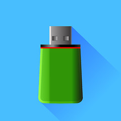 Image showing Green Memory Stick