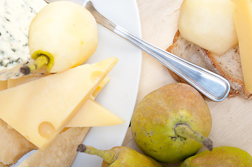 Image showing fresh pears and cheese