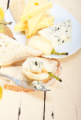 Image showing cheese and pears