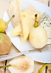 Image showing fresh pears and cheese