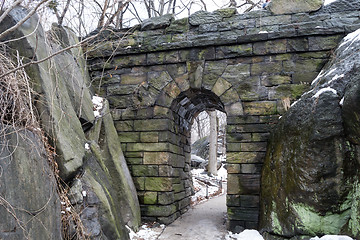 Image showing Ramble Stone Arch during the winter