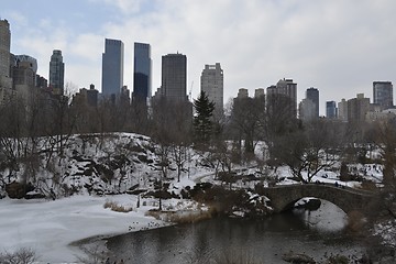 Image showing Gapstow bridge and upper west side