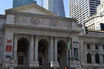 Image showing NY public library façade