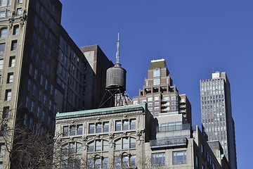 Image showing Water tower on top of a building