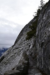 Image showing Climbing the Moro Rock