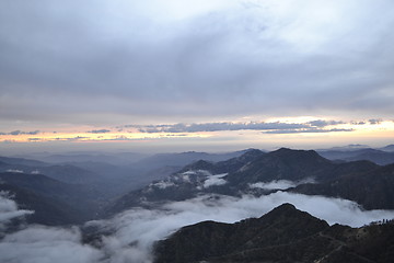 Image showing Sunset from the top