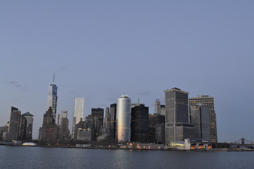 Image showing Manhattan at sunset