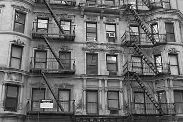 Image showing Fire escape in black and withe 