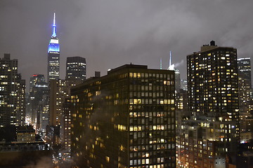 Image showing Empire State Building at night