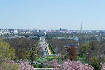 Image showing National Mall from Arlington Cemetery 