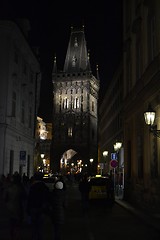 Image showing Powder tower at night