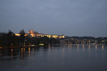Image showing Vltava at night