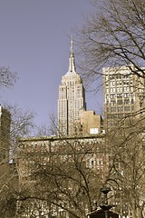 Image showing Empire State Building from the Madison Square Park