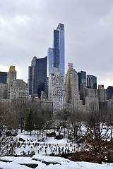 Image showing South Central Park between the snow