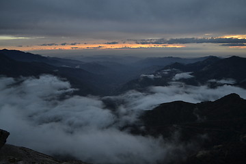 Image showing Sunset in Sierra Nevada