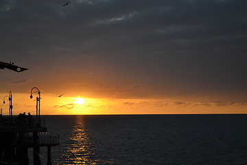 Image showing Sunset by the Pacific