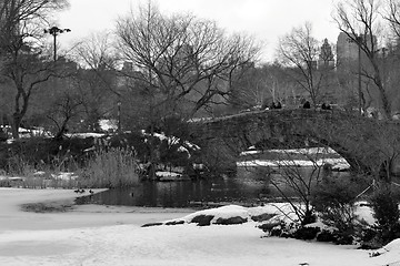 Image showing Gapstow bridge located on the South of Central park