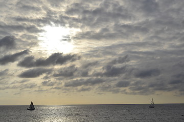 Image showing Sailing under the sun