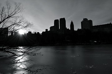 Image showing Sunset by Central Park West