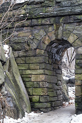 Image showing Ramble Stone Arch in winter