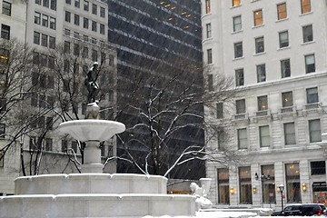 Image showing Pulitzer Fountain in winter