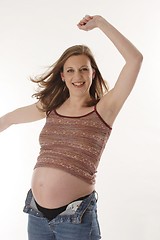 Image showing Pregnant woman dancing