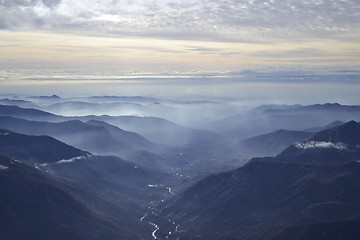 Image showing Sierra Nevada on the mist