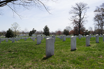 Image showing Arlington Cemetery tombstones