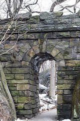 Image showing Ramble Stone Arch in Central park