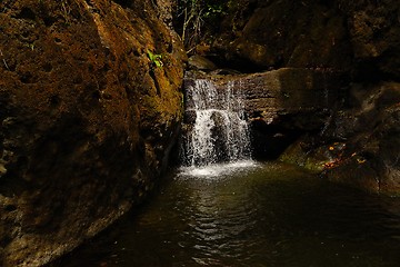 Image showing Waterfall in the dark