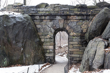 Image showing Path under Ramble Stone Arch