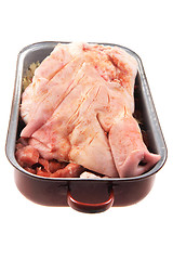 Image showing raw pig head isolated 