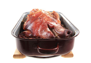 Image showing roasted pig head 