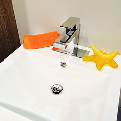 Image showing Clean and new bathroom sink