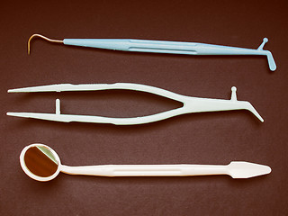 Image showing Retro look Dentist tools