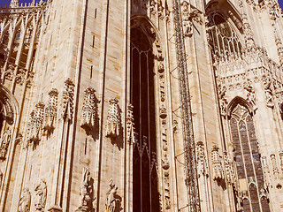 Image showing Retro look Milan Cathedral