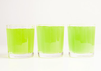 Image showing Green apple juice