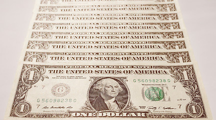 Image showing Retro look Dollar notes 1 Dollar