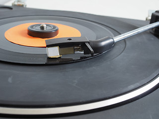 Image showing Vinyl record on turntable