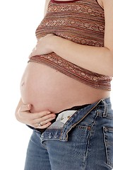 Image showing Midsection of pregnant woman